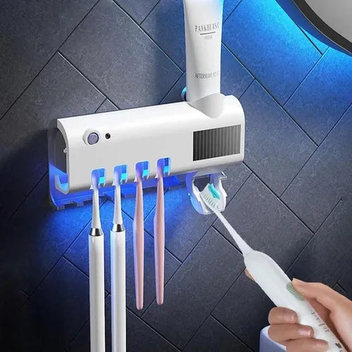 ESTERILIZADOR DE CEPILLOS DE DIENTES CON SOPORTE PARA PASTA DE DIENTES