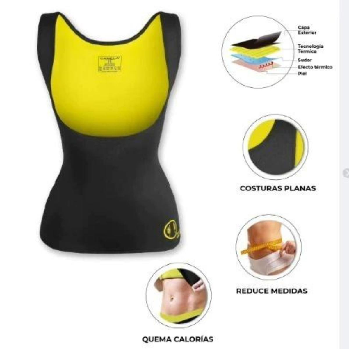 FAJA CHALECO SAUNA REDUCTORA PREMIUM- ELIMINA LA PANCITA Y EL ROLLITO