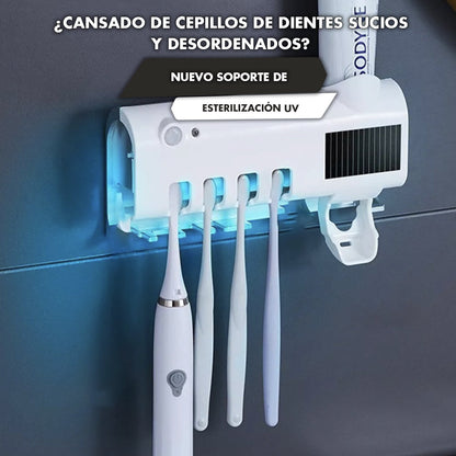 ESTERILIZADOR DE CEPILLOS DE  DIENTES CON SOPORTE PARA PASTA DE DIENTES