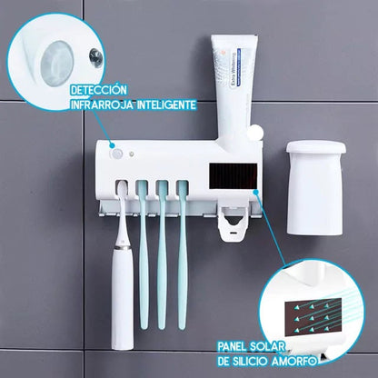 ESTERILIZADOR DE CEPILLOS DE  DIENTES CON SOPORTE PARA PASTA DE DIENTES
