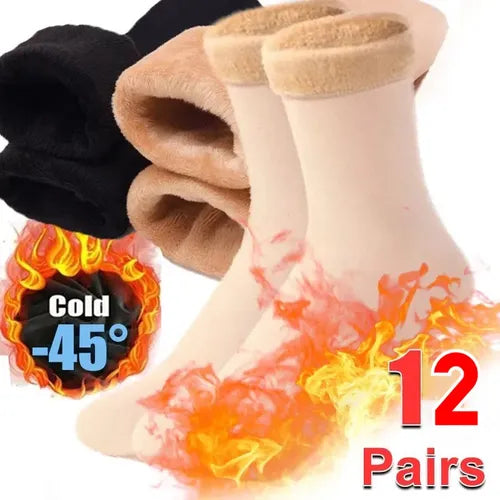 💯 🎁 CALCETINES TÉRMICOS DE POLAR 12 PARES (para el frío invierno)