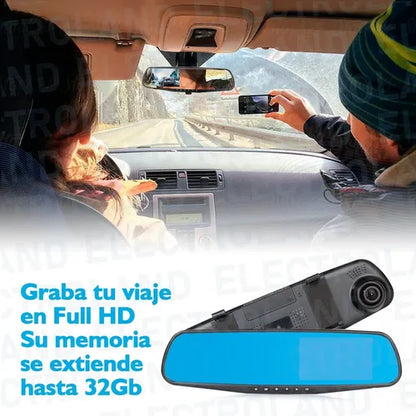 RETROVISOR CON CÁMARA DELANTERA Y TRASERA ¡NO MÁS CHOQUES! ¡NO MÁS ROBOS IMPREVISTOS!