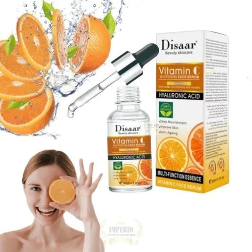 SERUM VITAMINA C CON ACIDO HIALURONICO ¡REJUVENECE TU PIEL!