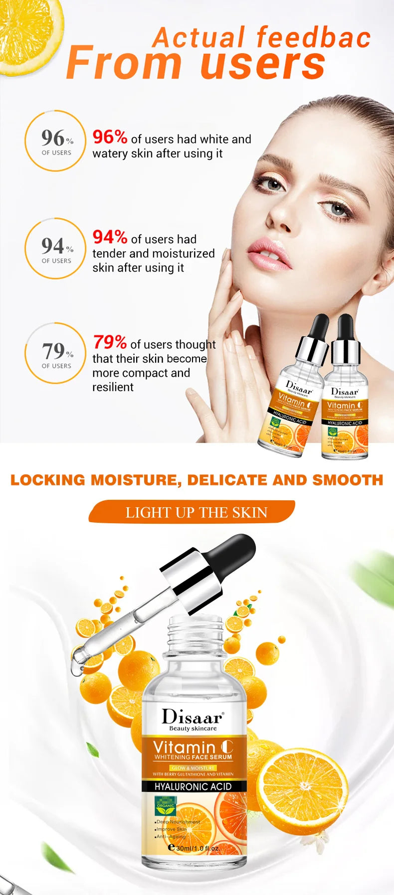 SERUM VITAMINA C CON ACIDO HIALURONICO ¡REJUVENECE TU PIEL!